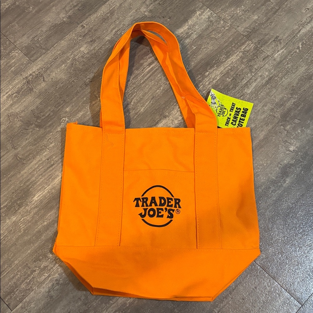 Trader Joe’s Mini Halloween Tote Bags Pack of 2 Black and Orange